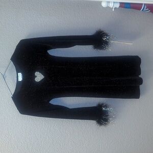 Black evening cocktail dress